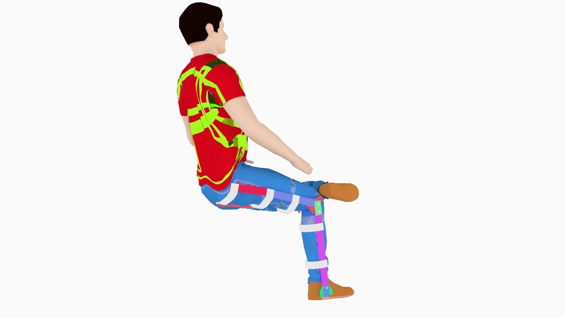 Invisible Chair 3D model Low-poly 3D model_1