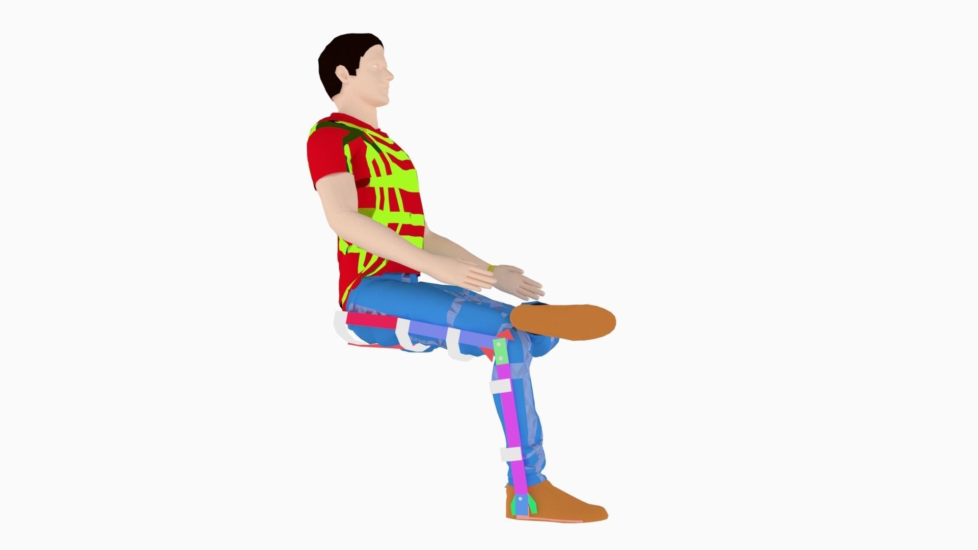 Invisible Chair 3D model Low-poly 3D model_6