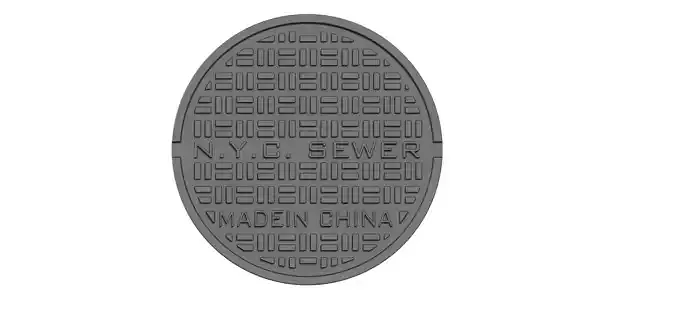 Drink coaster -NYC manhole cover 3D print model