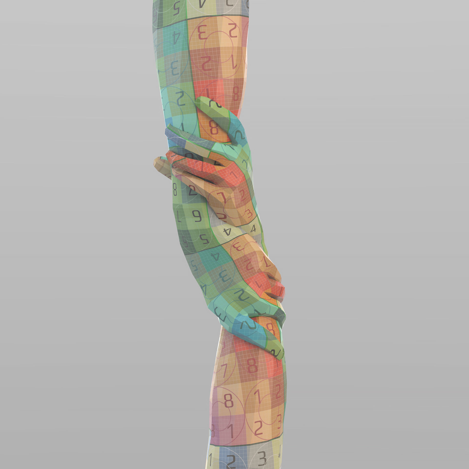 Realistic Grabbed Hands 3D model_9