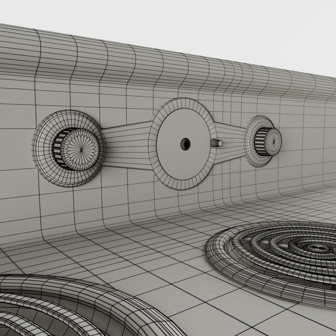 1950s Stove 3D model_5
