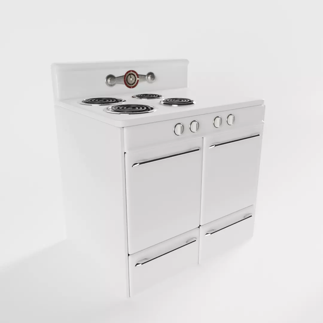 1950s Stove 3D model_0