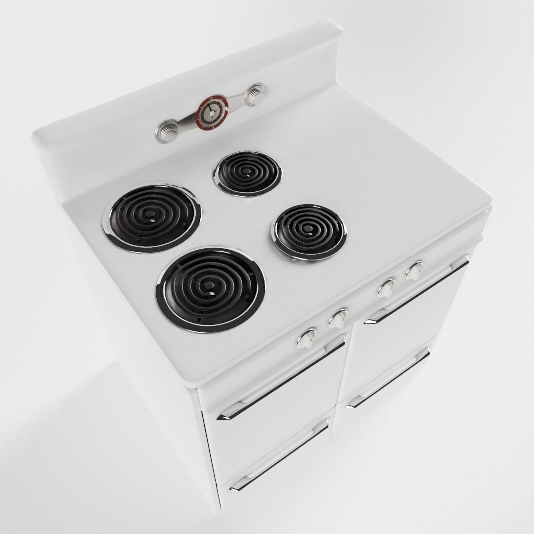 1950s Stove 3D model_2