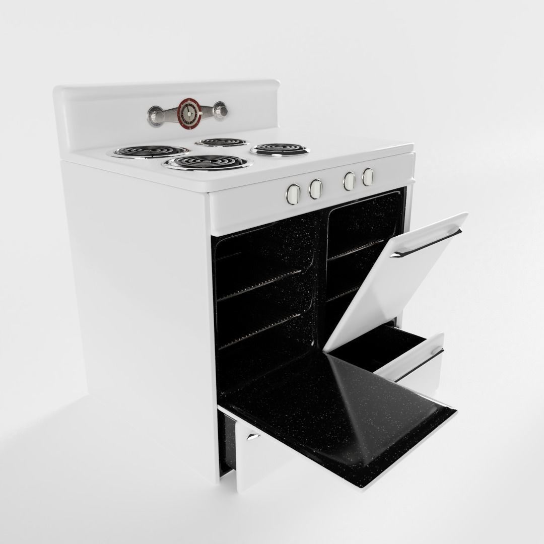 1950s Stove 3D model_1