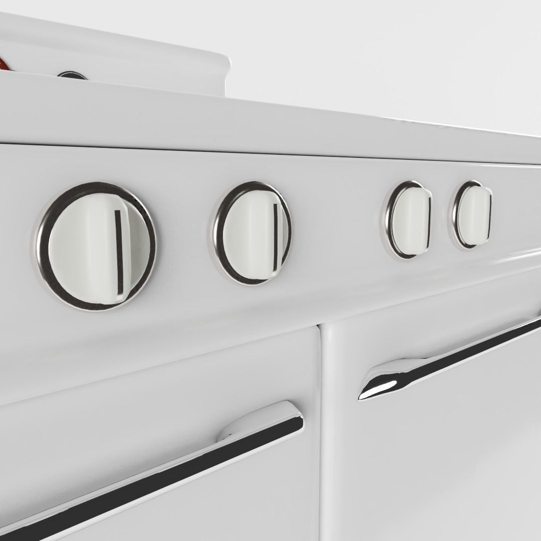 1950s Stove 3D model_3