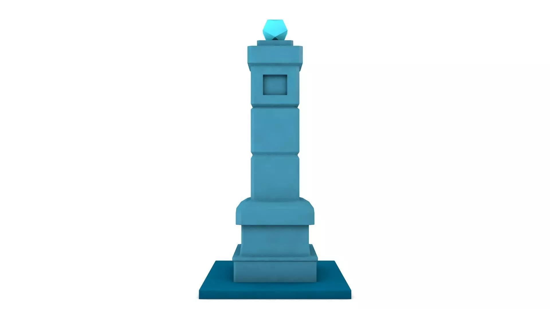 Pillar 1 light tower Low-poly 3D model_0