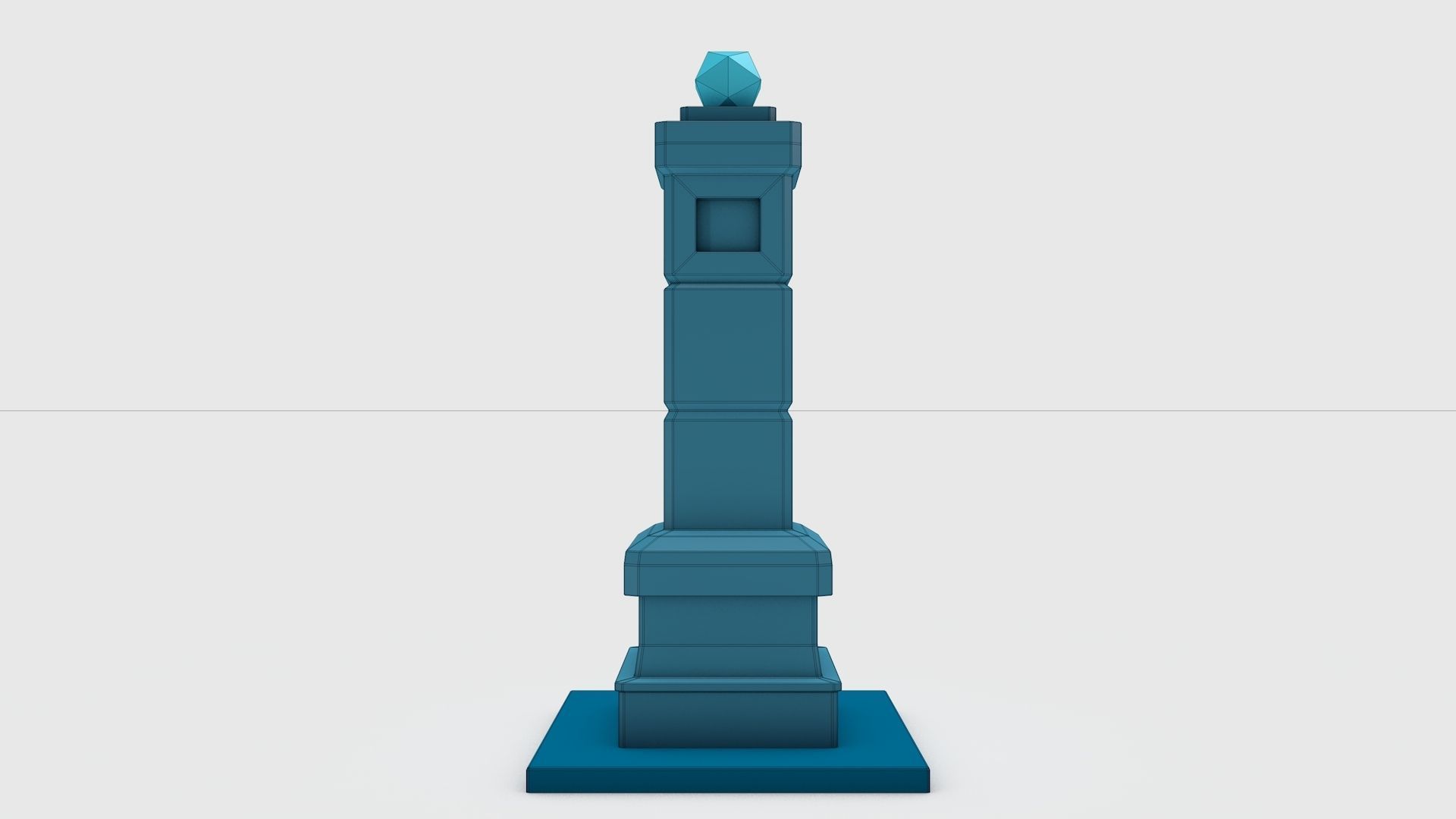 Pillar 1 light tower Low-poly 3D model_6