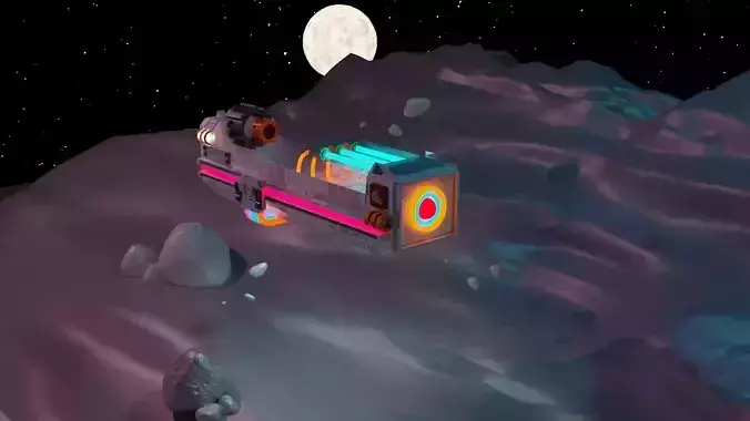 Scifi crate low poly 3D MODEL