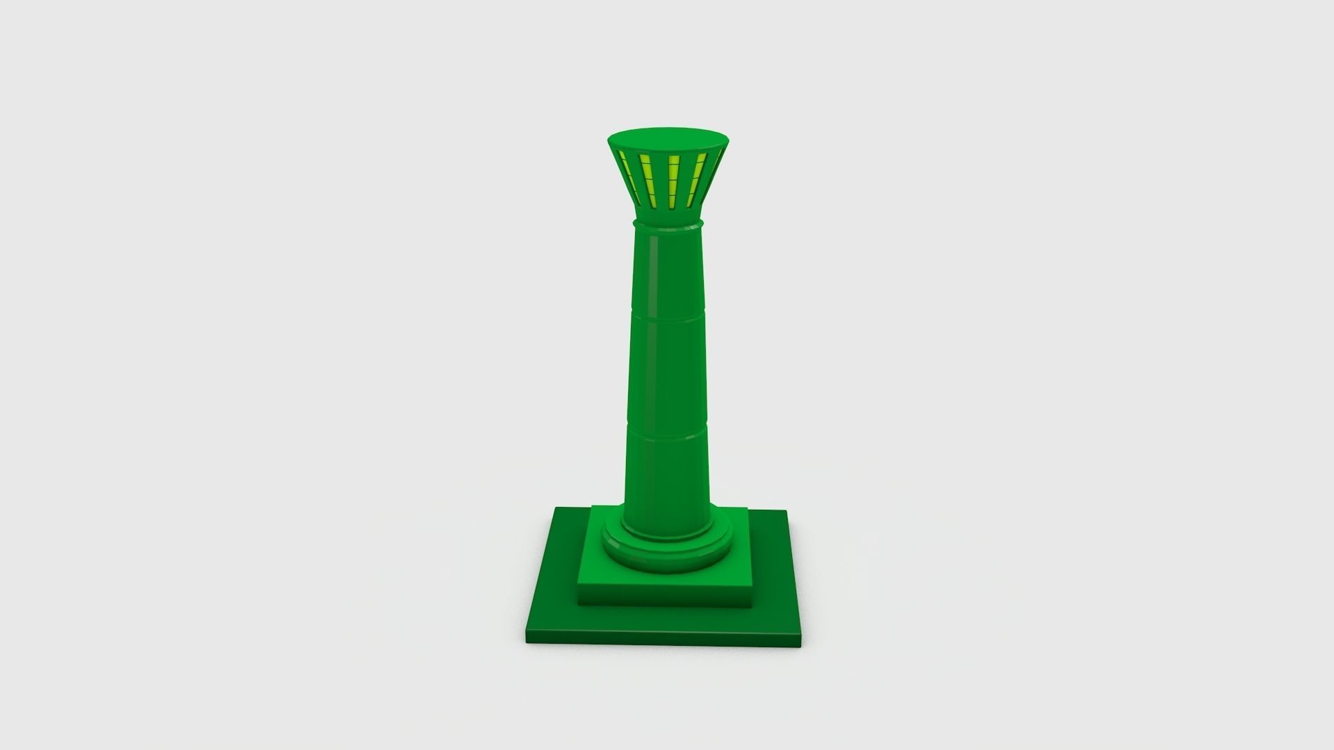 Pillar 2 column Low-poly 3D model_5