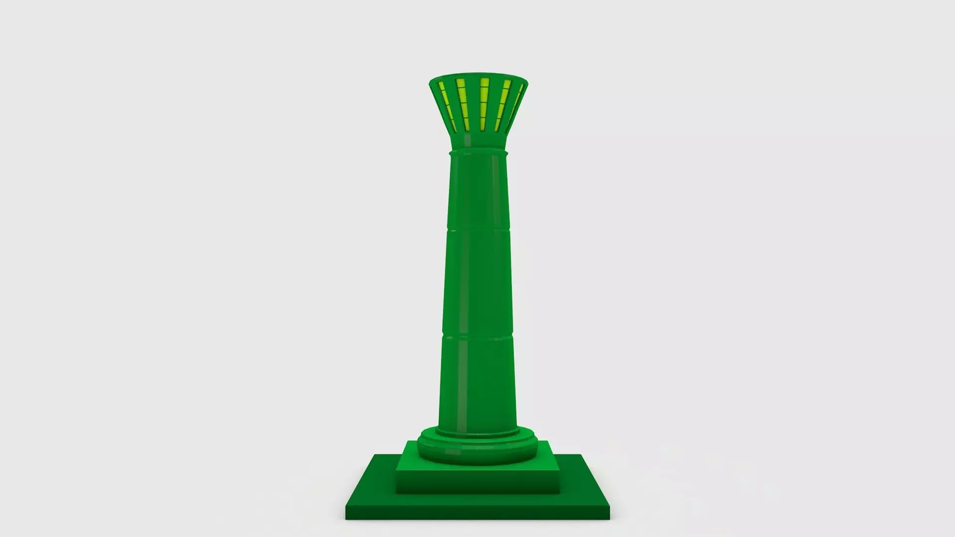Pillar 2 column Low-poly 3D model_0