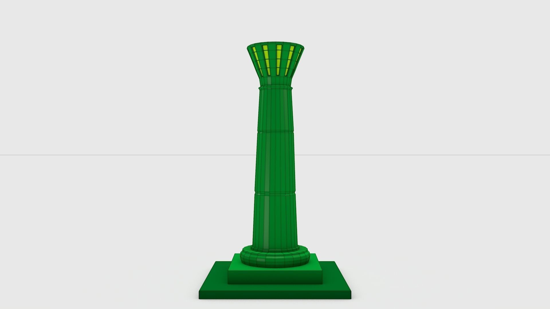 Pillar 2 column Low-poly 3D model_6