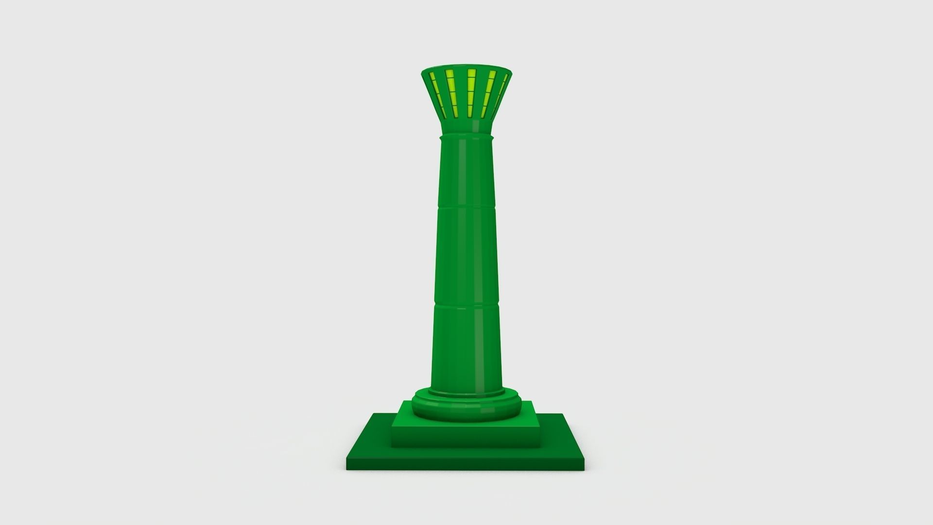 Pillar 2 column Low-poly 3D model_4
