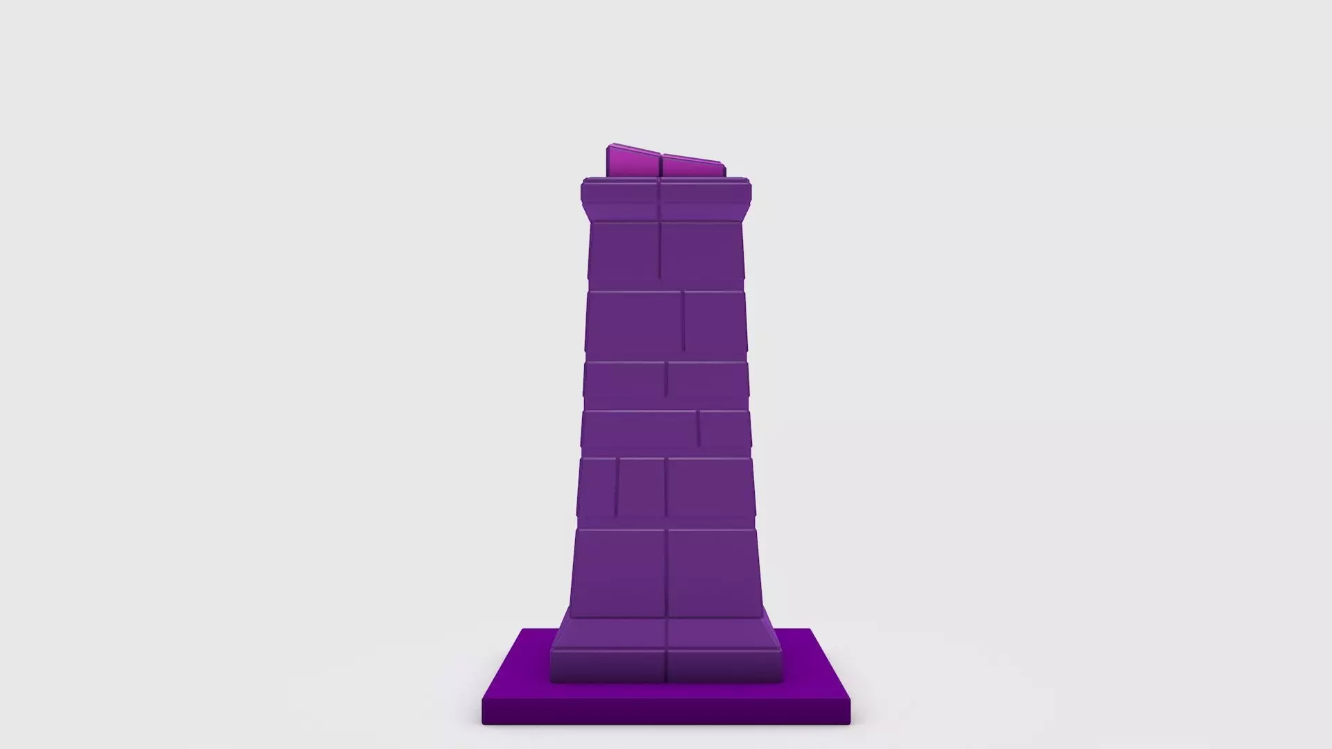 Pillar 3 lego tower Low-poly 3D model