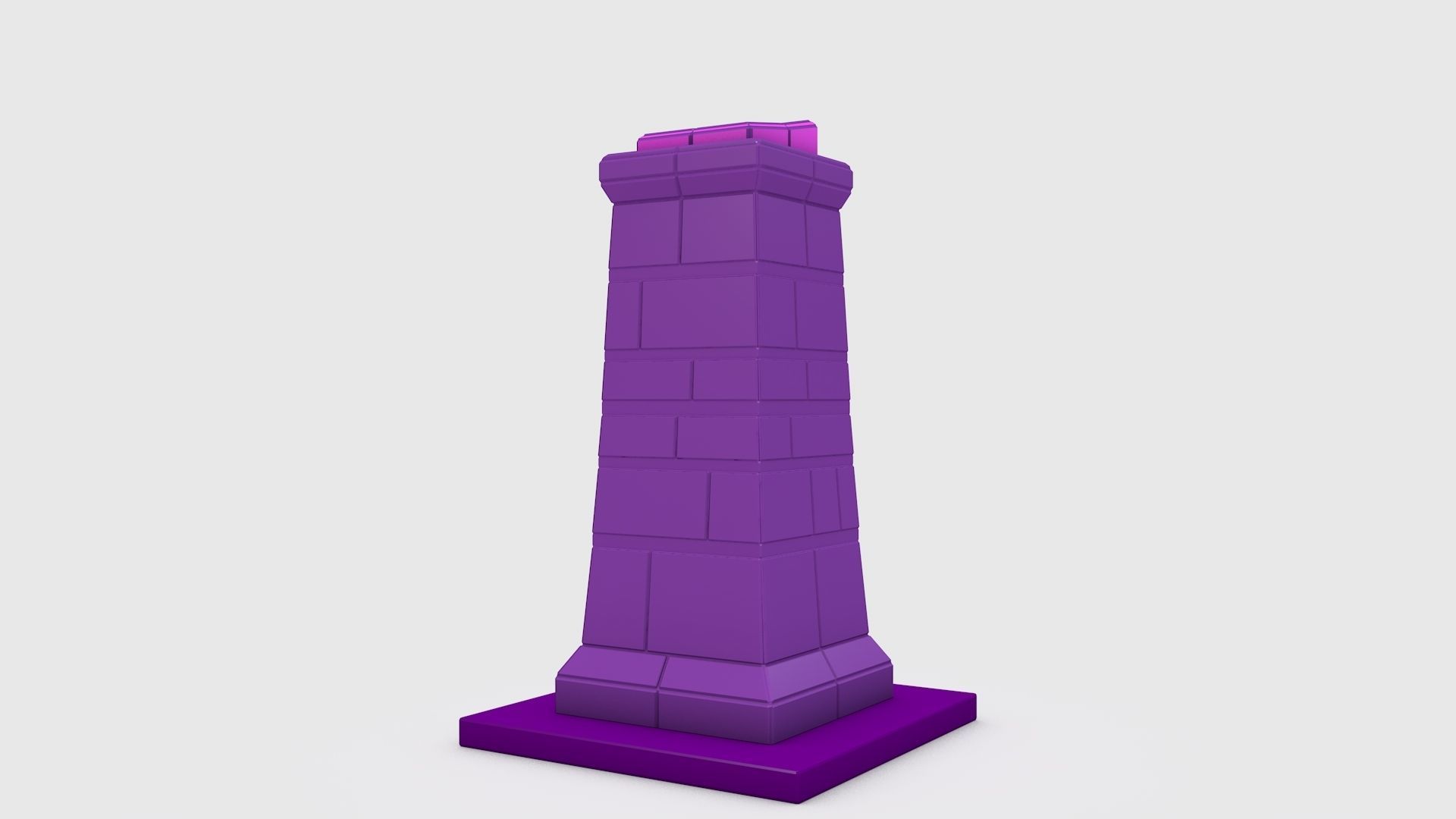 Low-poly Pillars light tower 3D Model Collection_15