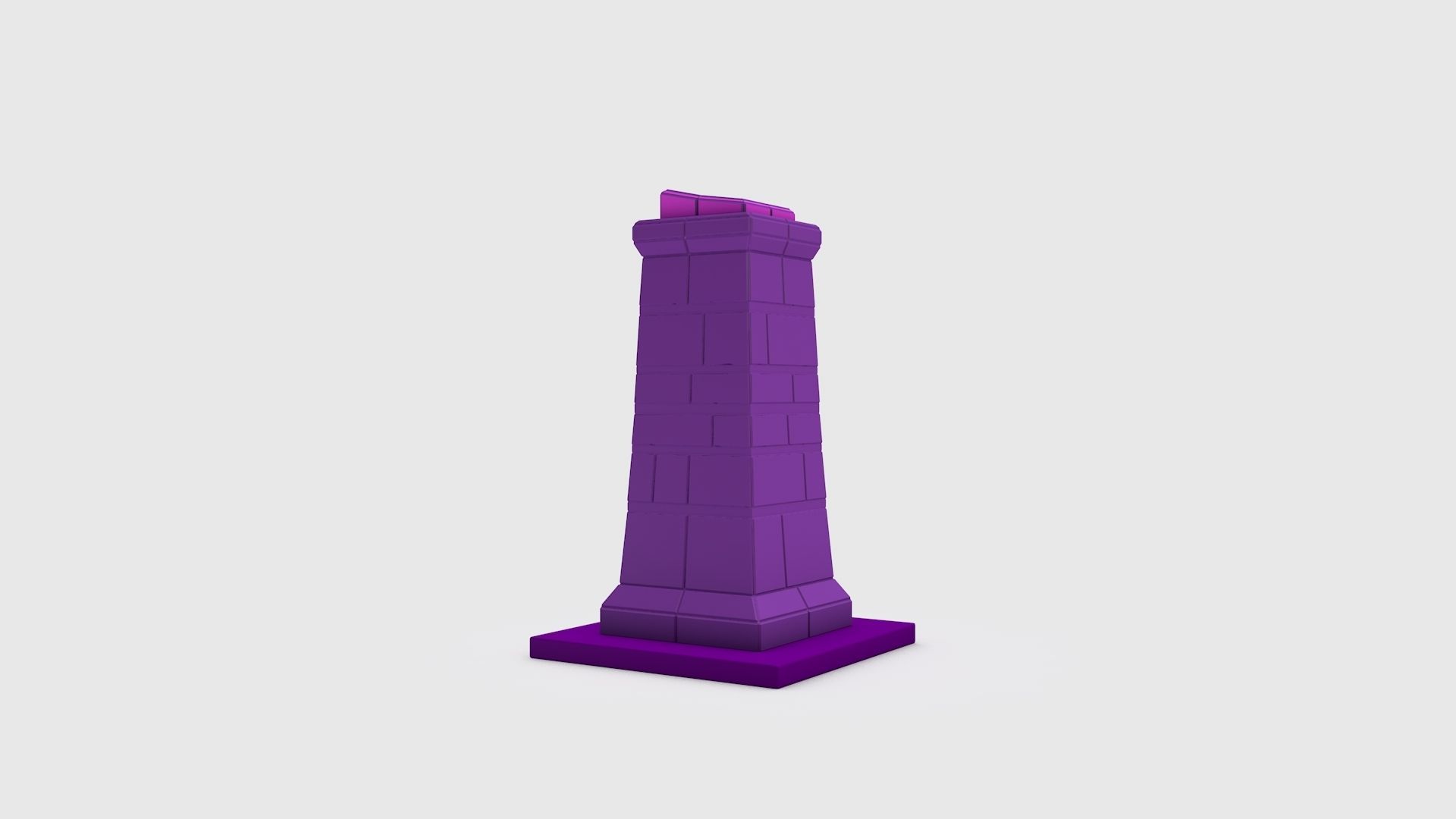 Low-poly Pillars light tower 3D Model Collection_14