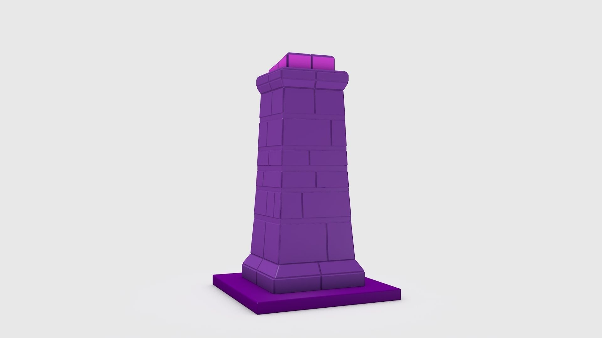 Low-poly Pillars light tower 3D Model Collection_13