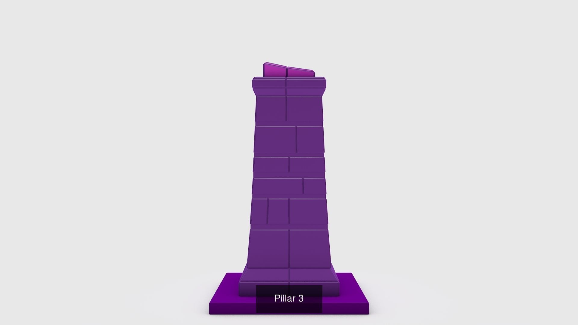 Low-poly Pillars light tower 3D Model Collection_12
