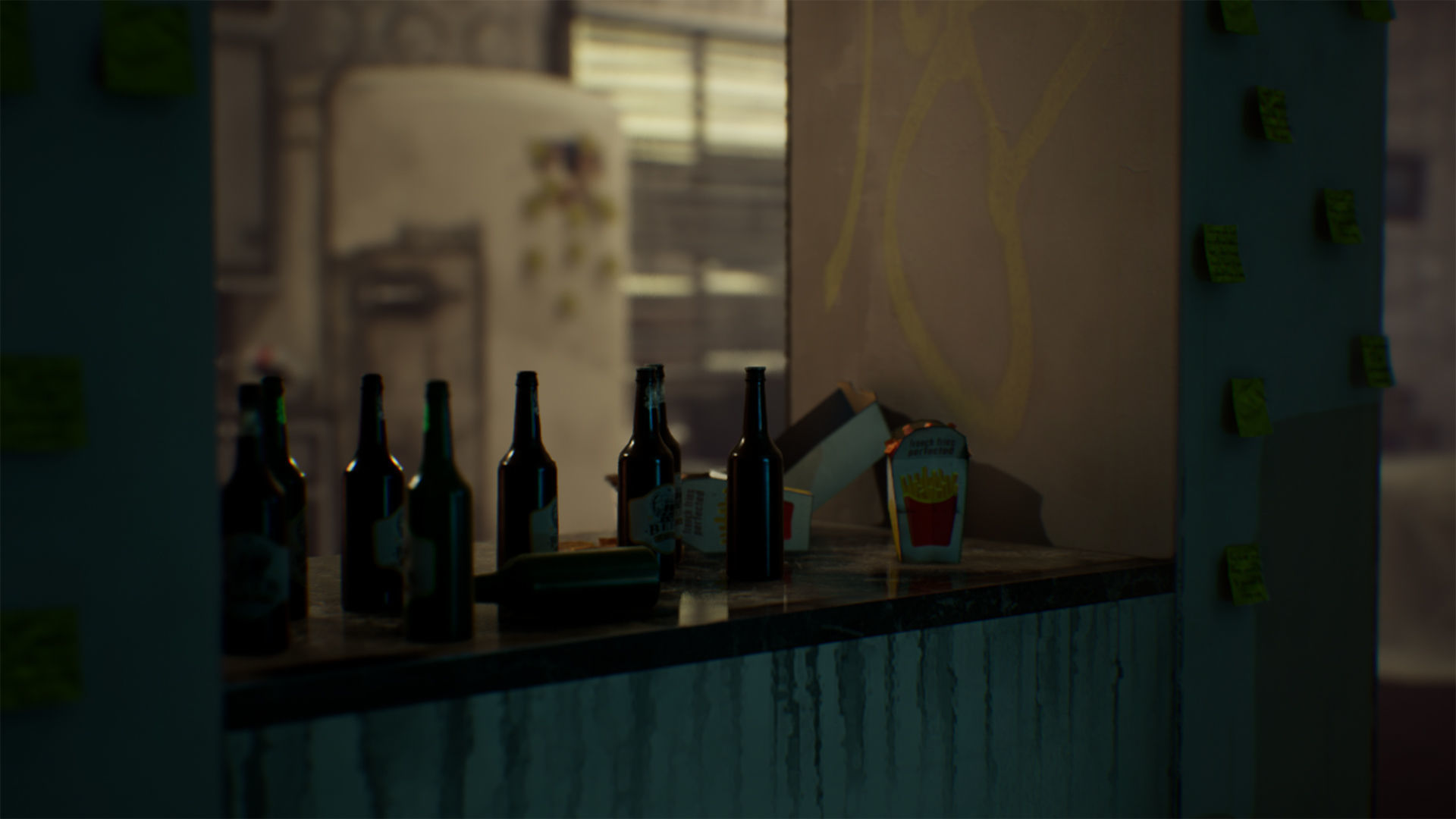 Abandoned Room Low-poly 3D model_7