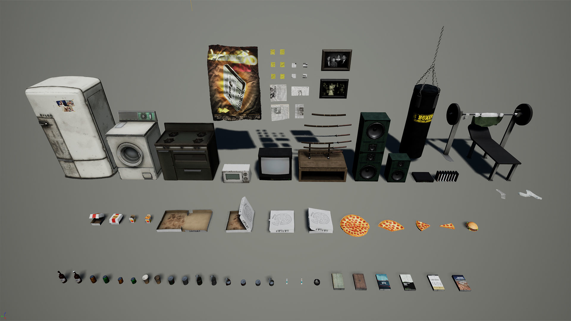 Abandoned Room Low-poly 3D model_10