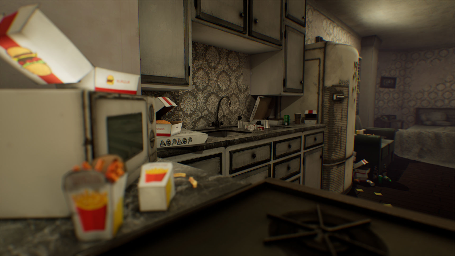 Abandoned Room Low-poly 3D model_4