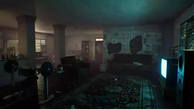 Abandoned Room Low-poly 3D model