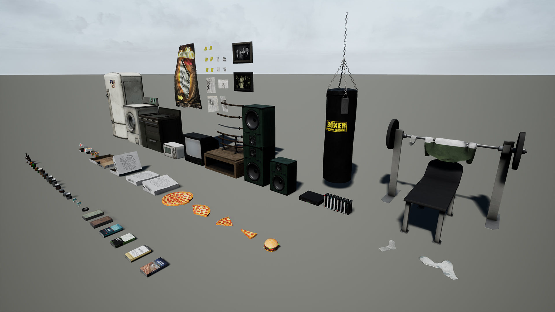 Abandoned Room Low-poly 3D model_11