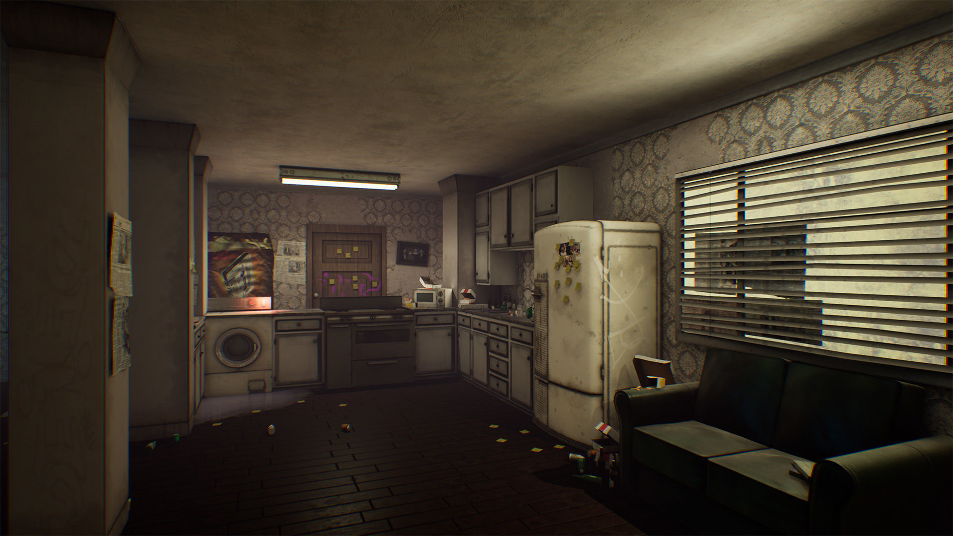 Abandoned Room Low-poly 3D model_1