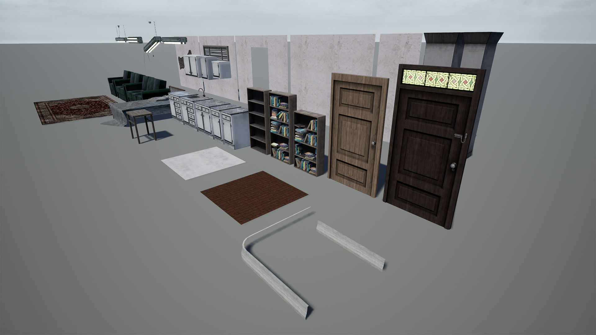 Abandoned Room Low-poly 3D model_14