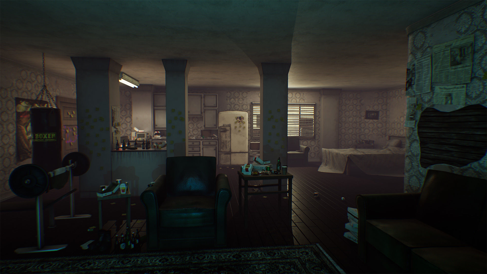 Abandoned Room Low-poly 3D model_3