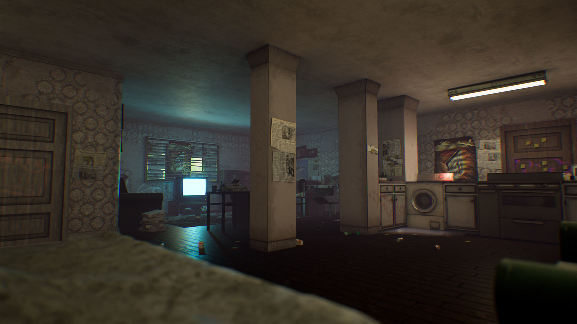 Abandoned Room Low-poly 3D model_2