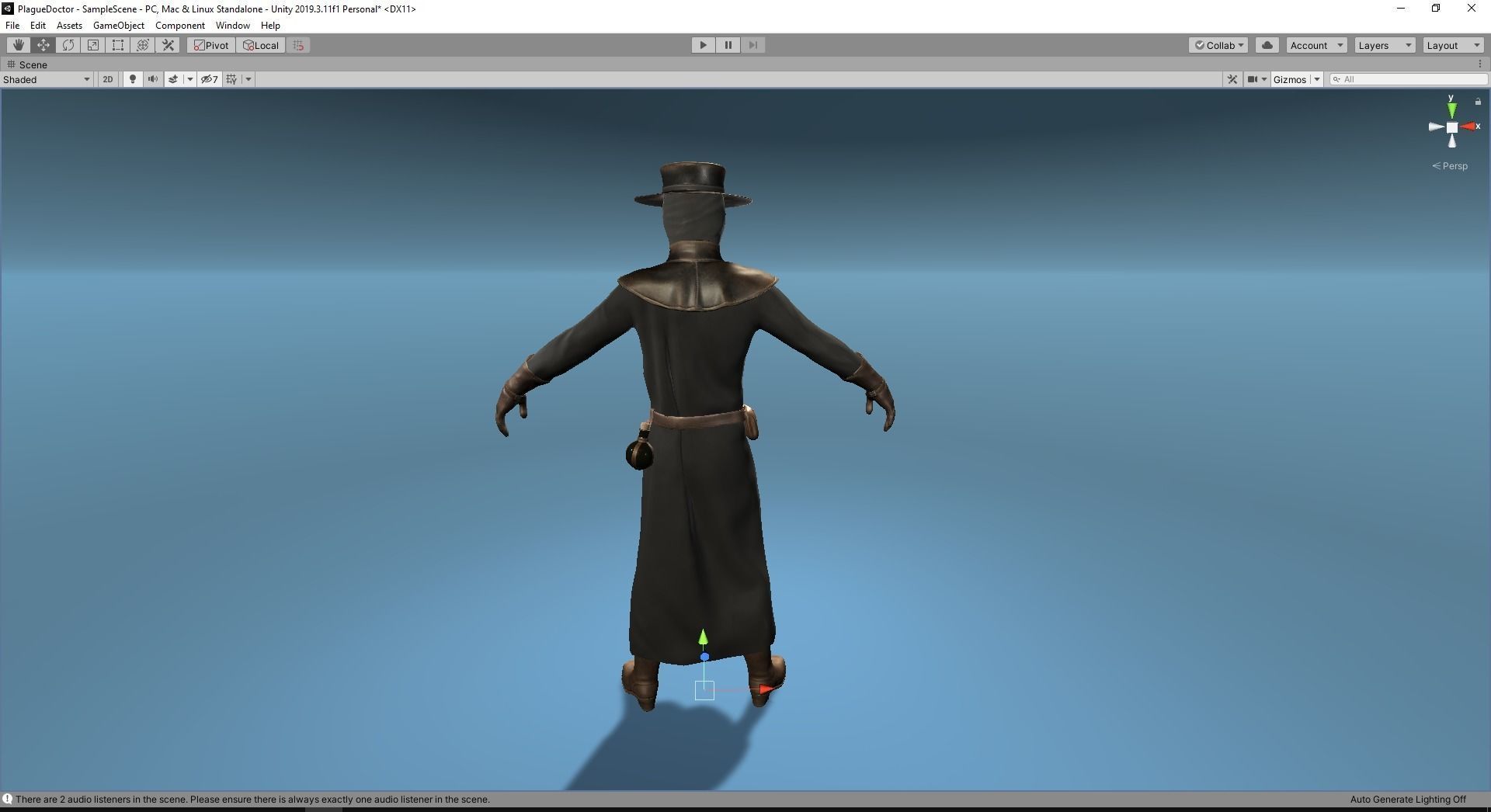 Plague Doctor Low-poly 3D model_10