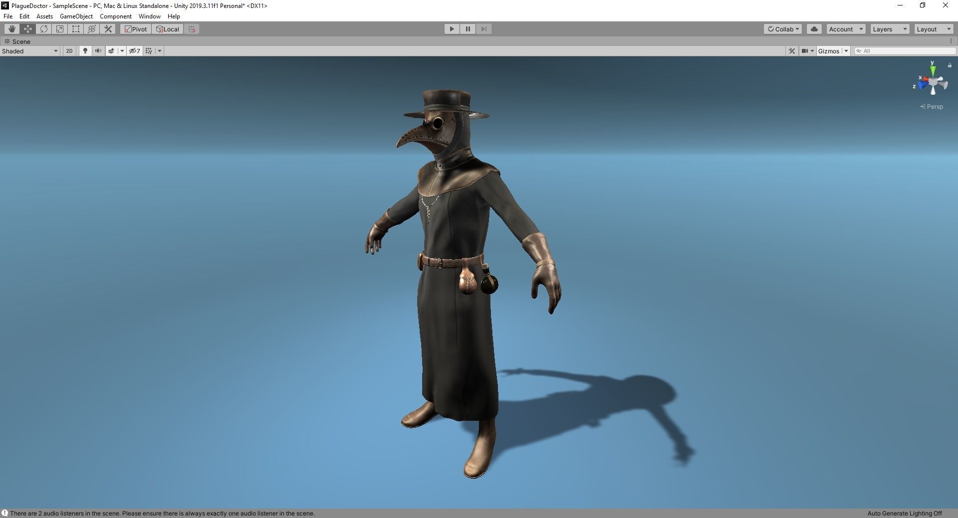 Plague Doctor Low-poly 3D model_9