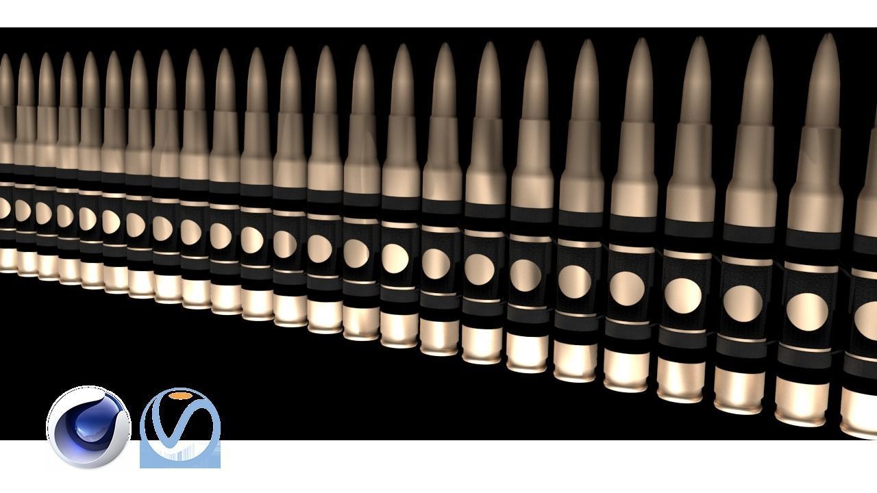 Bullet Belt Low-poly 3D model_19