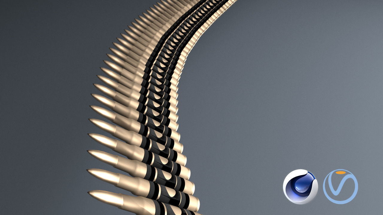 Bullet Belt Low-poly 3D model_15