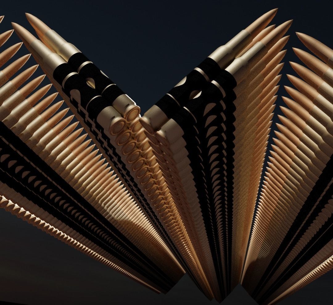 Bullet Belt Low-poly 3D model_3