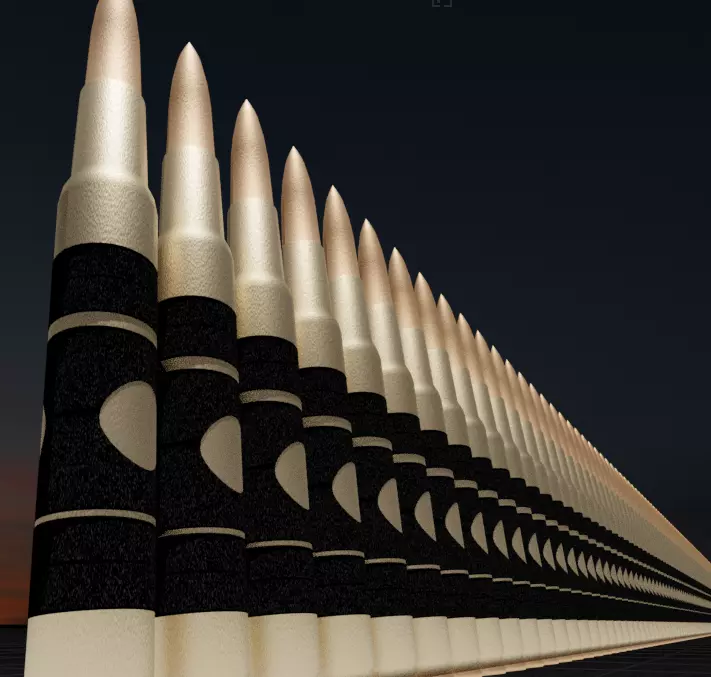 Bullet Belt Low-poly 3D model_0