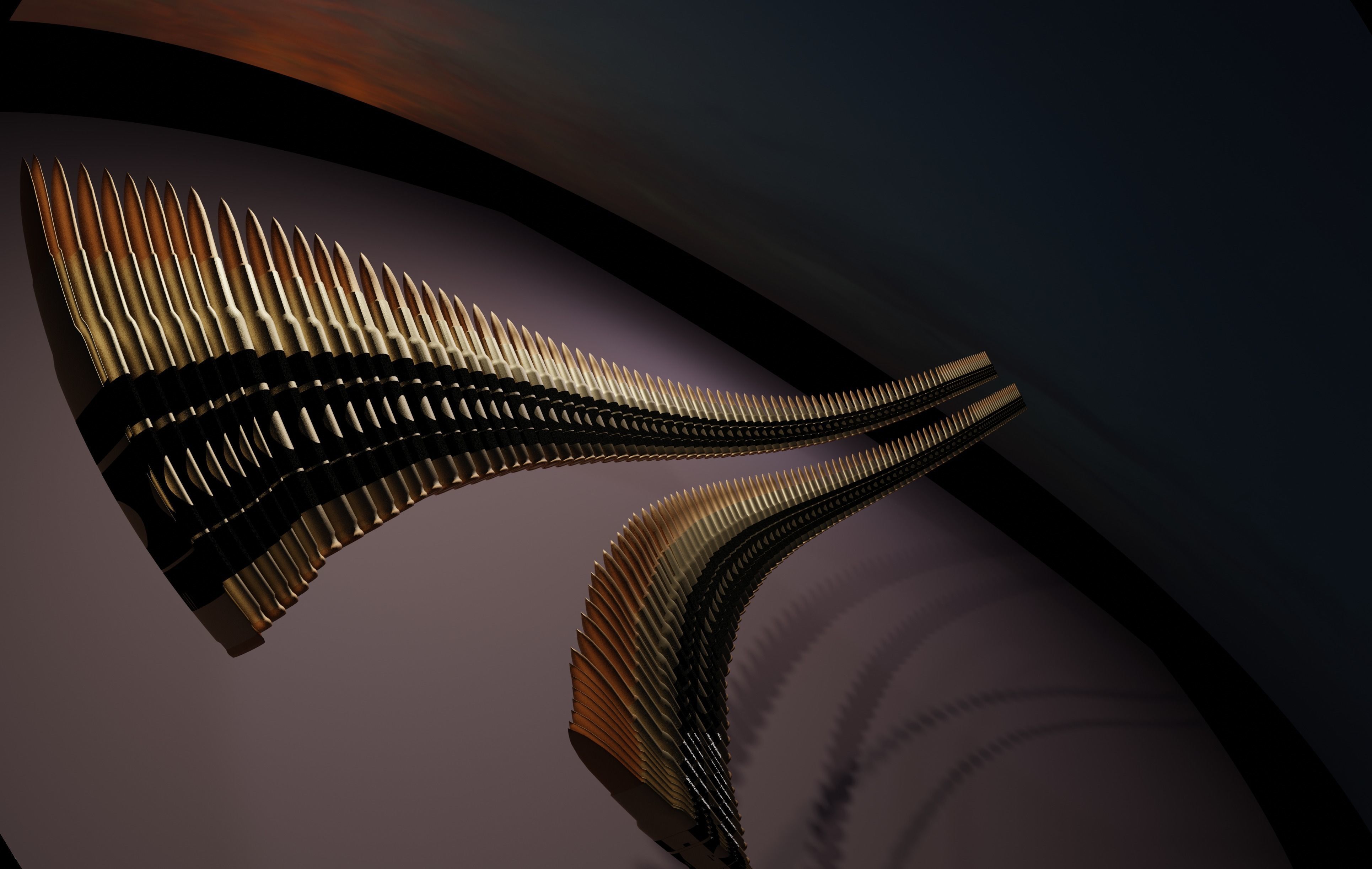 Bullet Belt Low-poly 3D model_1