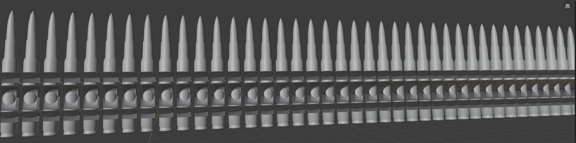 Bullet Belt Low-poly 3D model_7