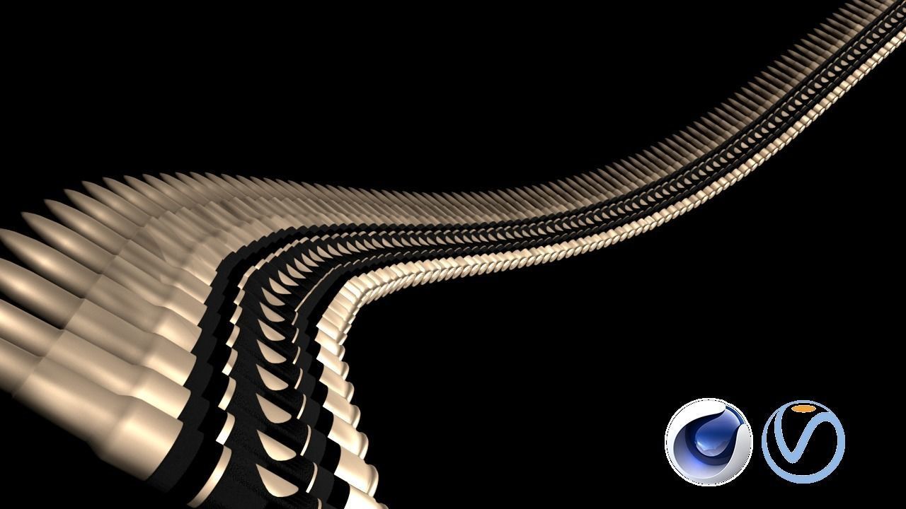 Bullet Belt Low-poly 3D model_17