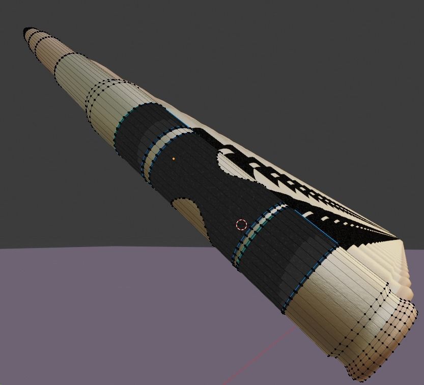 Bullet Belt Low-poly 3D model_5