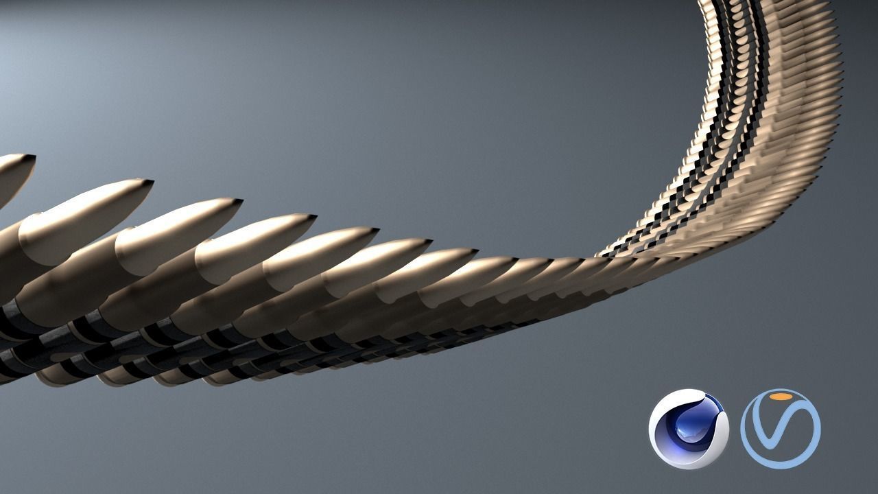 Bullet Belt Low-poly 3D model_18