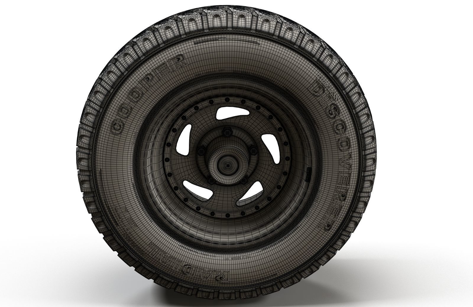 Offroad wheel  3D model_4