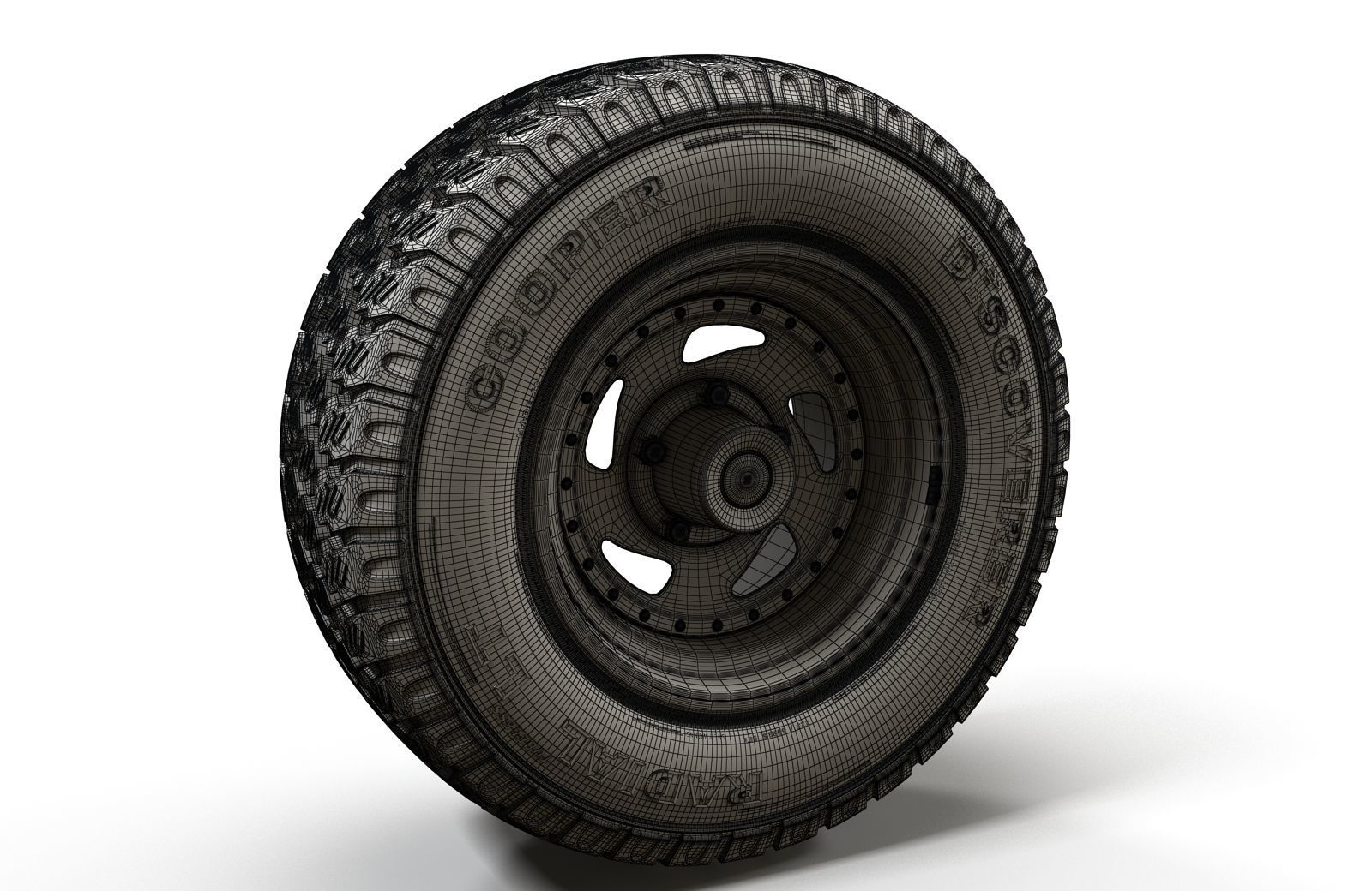 Offroad wheel  3D model_3