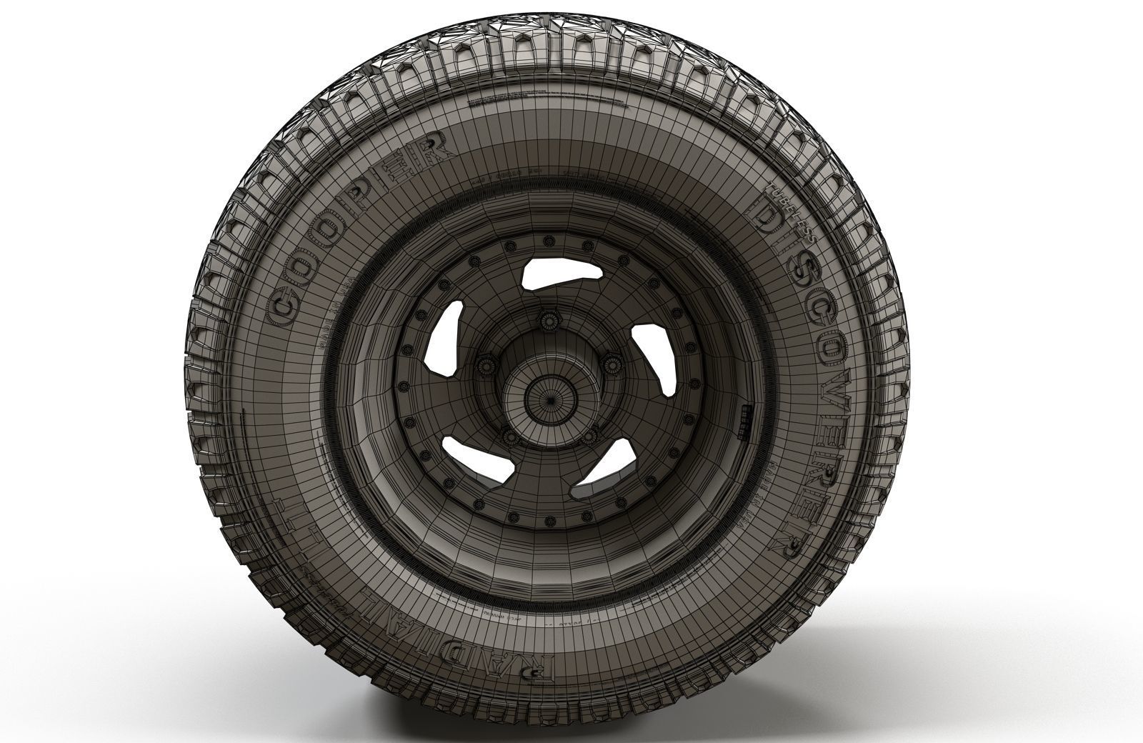 Offroad wheel  3D model_7