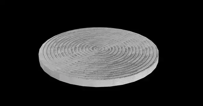 round concrete decoration including PBR texture