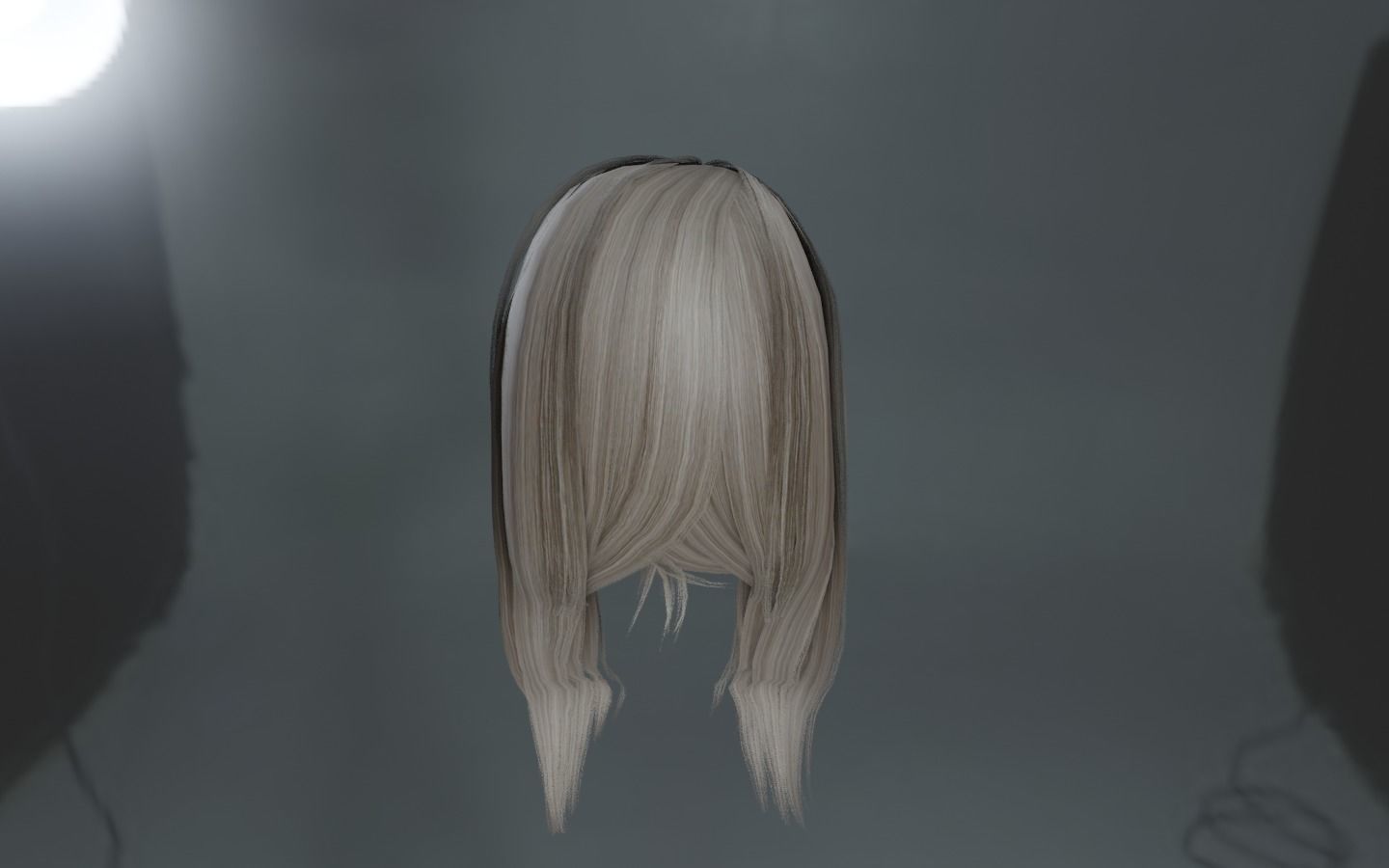 WOMAN HAIR 3 Low-poly 3D model_5
