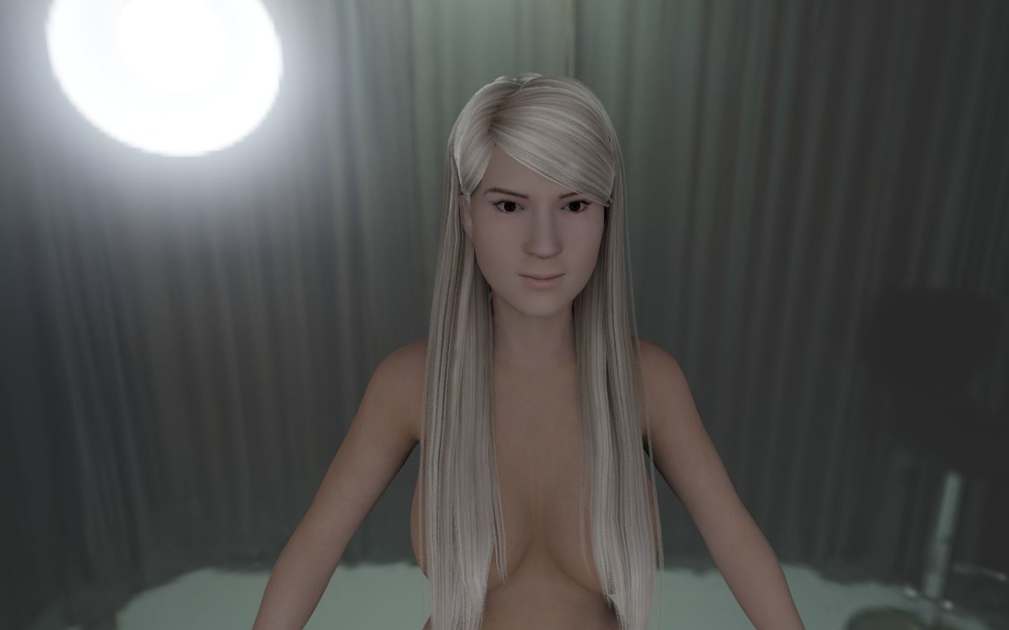 WOMAN HAIR 3 Low-poly 3D model_11