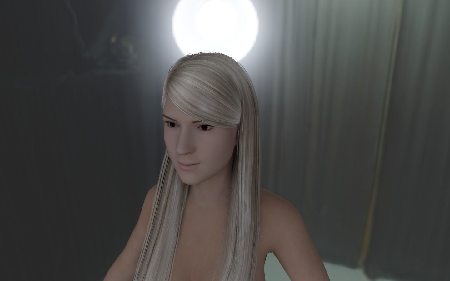 WOMAN HAIR 3 Low-poly 3D model_2