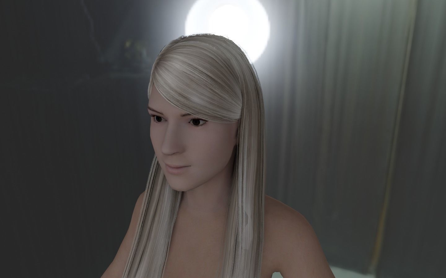 WOMAN HAIR 3 Low-poly 3D model_9