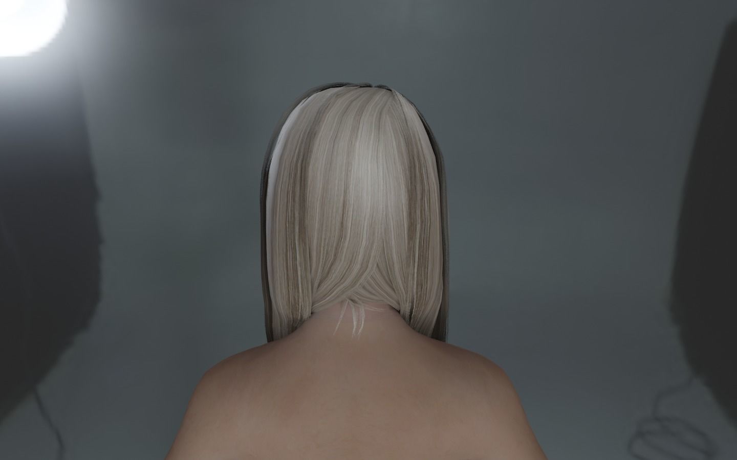 WOMAN HAIR 3 Low-poly 3D model_6